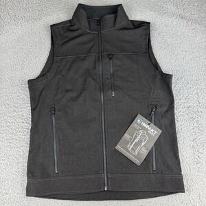NEW Kuhl Impakt 1080 Vest Jacket Mens M Softshell Gray Full-Zip Fleece Lined